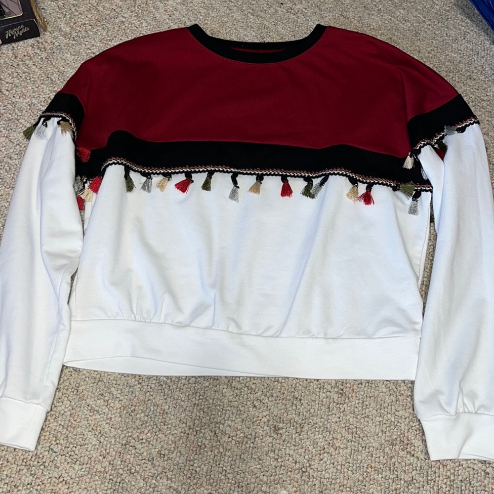 Long Sleeve Tassel Sweater